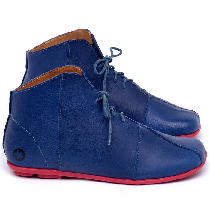 Laranja_Lima_Shoes_Sapatos_Femininos_Flat_Boot_em_Couro_Azul_-_Codigo_-_9550_1